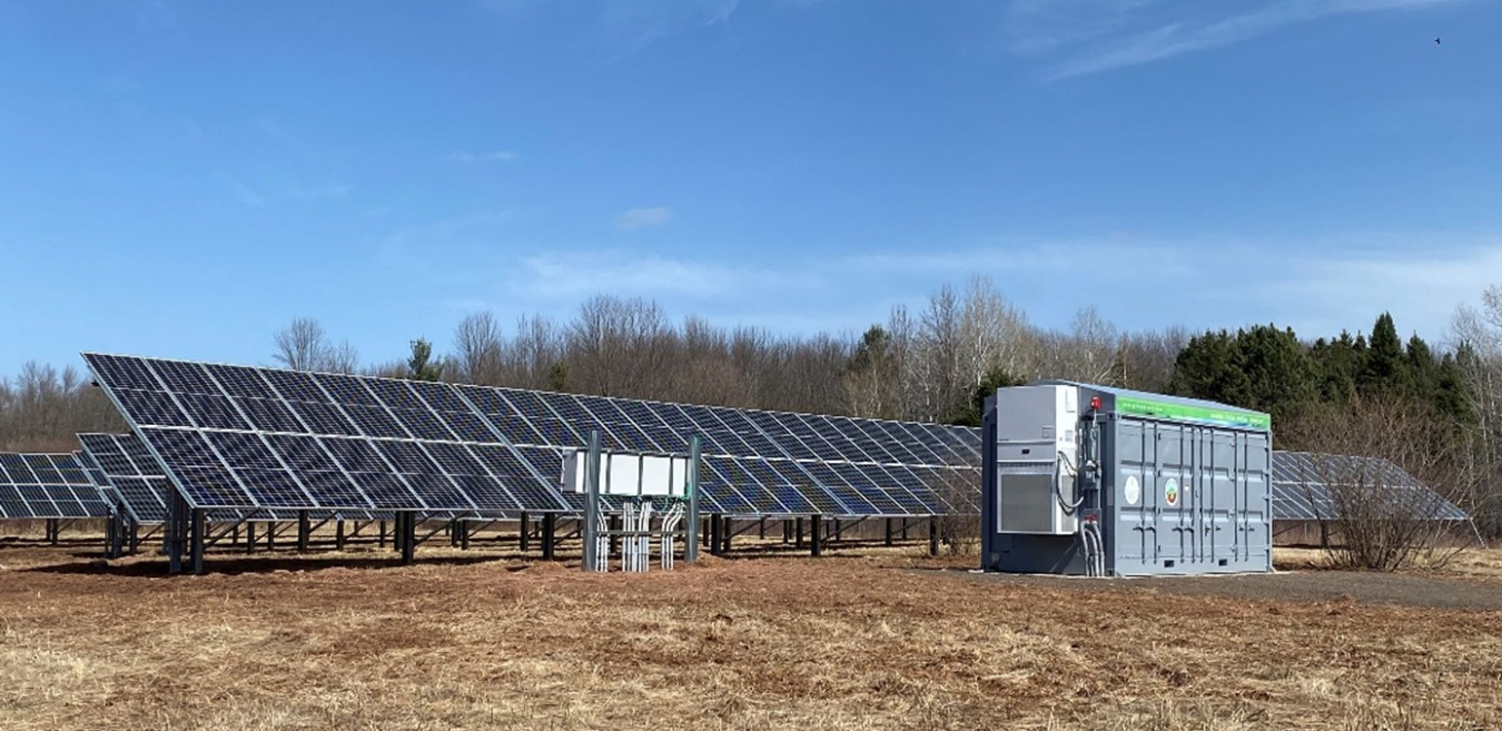 Solar microgrid project on Bad River Band property.