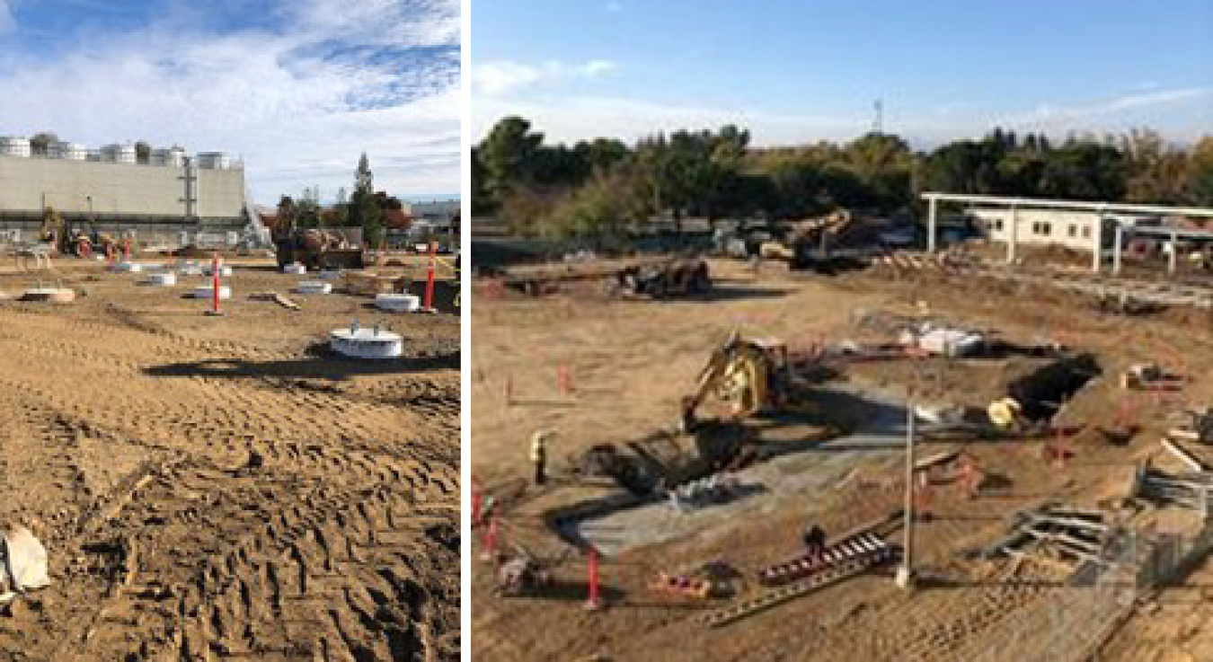 Transmission line foundation drilling