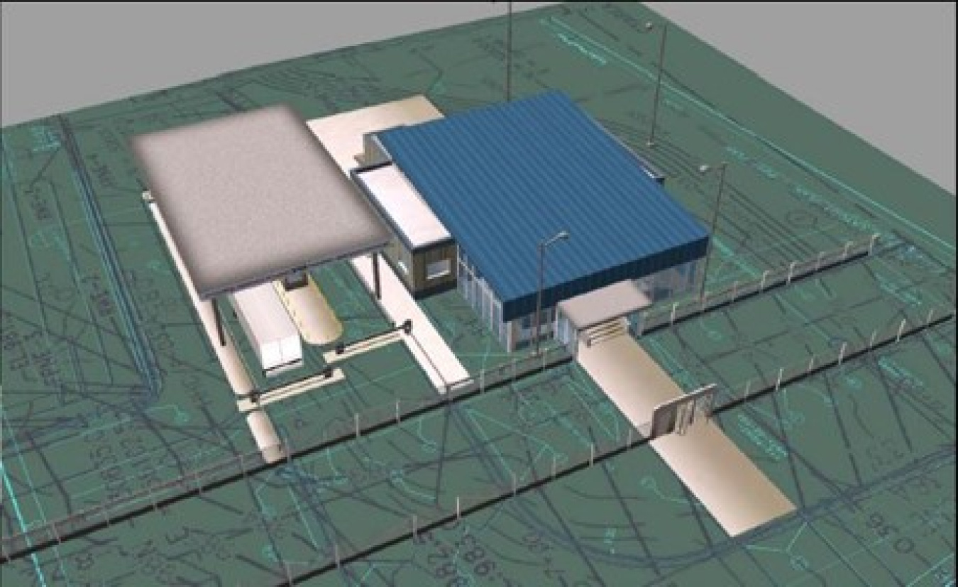 Rendering of the new entry control facility that will be constructed as part of WEPAR.
