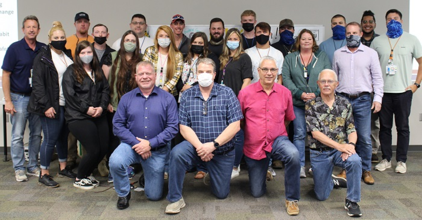 Graduates of the most recent radiation protection technician class at Oak Ridge, pictured with class instructors. All 20 participants passed the certification exam.