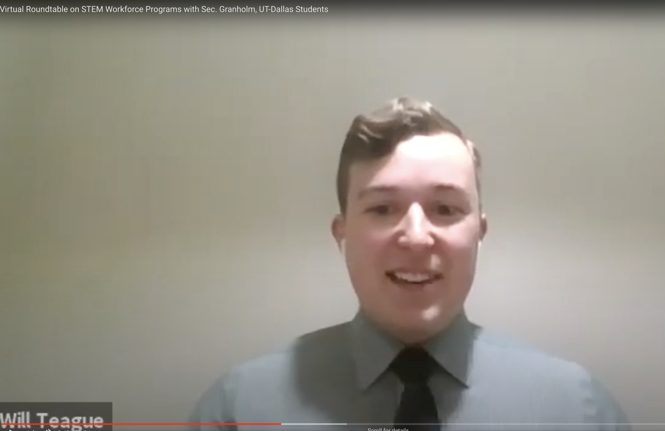 Will Teague, a student at the University of Texas-Dallas, will be a Science Undergraduate Laboratory Internship (SULI) student with PPPL this summer.