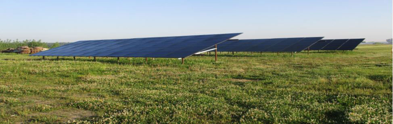 Solar energy panels on Ho-Chunk.