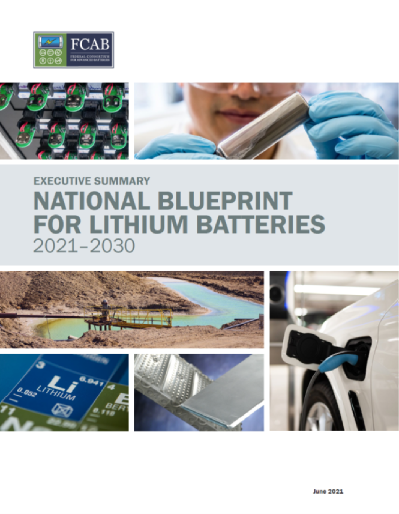 Screenshot of the National blueprint for lithium batteries cover pages