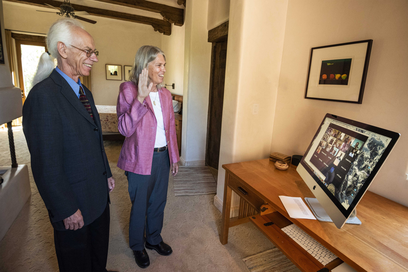 Jill Hruby, joined by her husband, Stewart Griffith, is sworn in as Department of Energy’s Under Secretary for Nuclear Security and Administrator of the National Nuclear Security Administration.