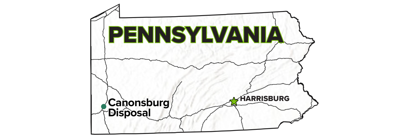 Canonsburg, Pennsylvania, Disposal Site map.