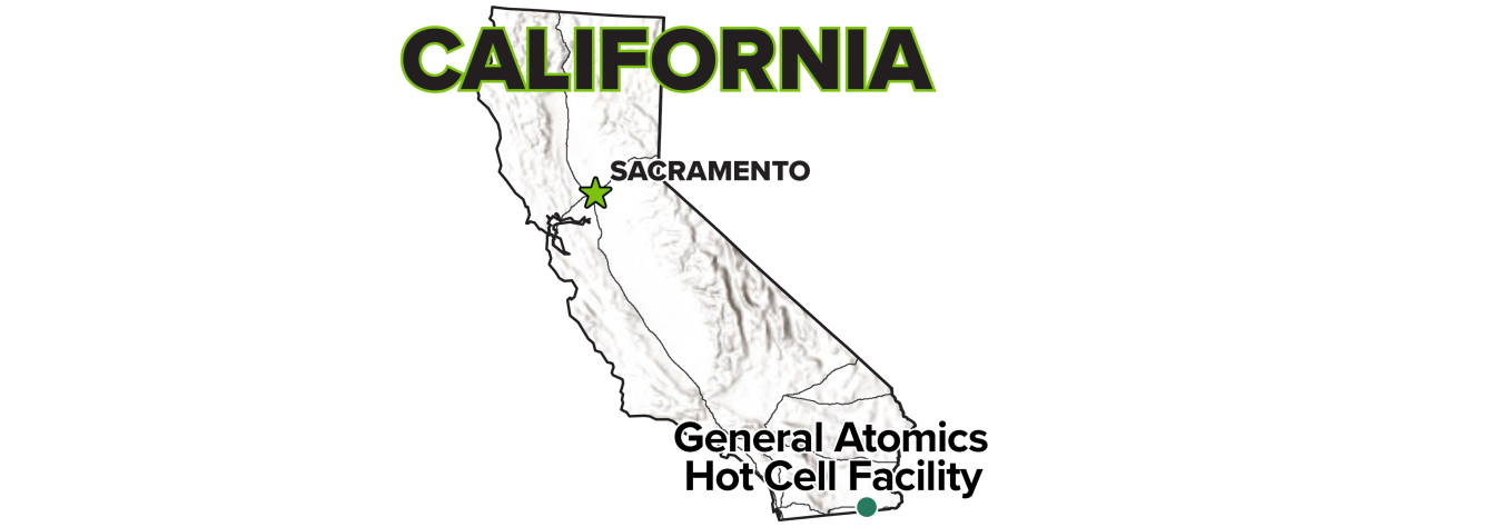 General Atomics Hot Cell Facility, California, Site map.