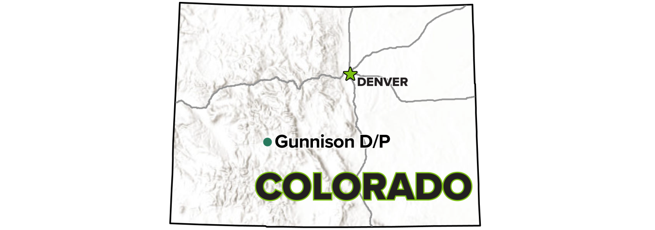 Gunnison, Colorado, Disposal and Processing Sites map.
