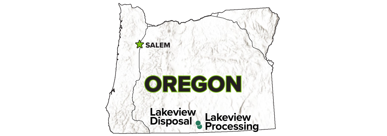 Lakeview, Oregon, Disposal/Processing Sites map.