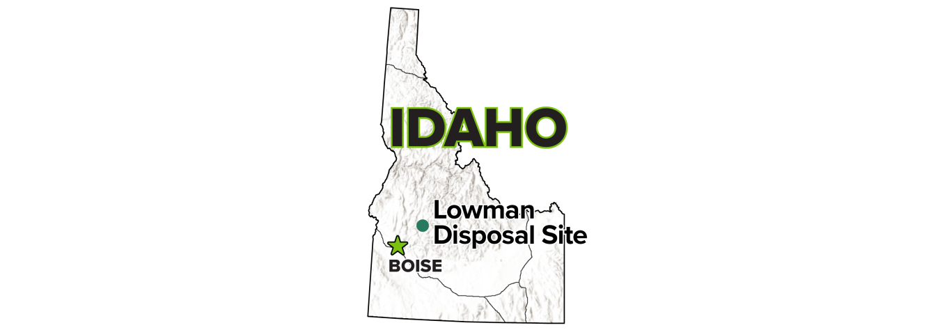 Lowman, Idaho, Disposal Site map.