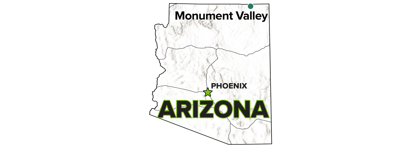Monument Valley, Arizona, Processing Site map.