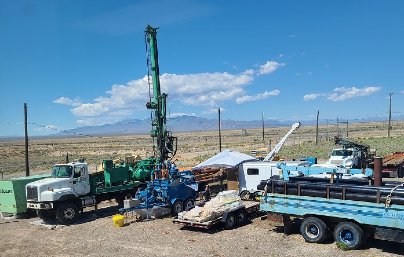 Equipment awaits an EM Idaho National Laboratory Site crew for use in drilling a new well for groundwater treatment at the Test Area North.