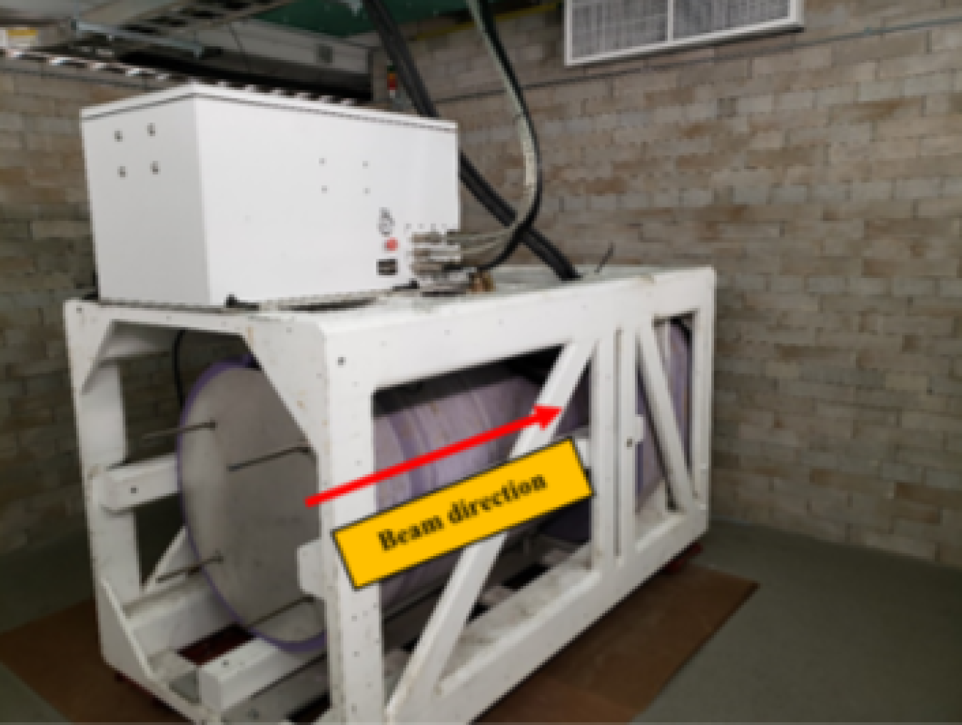 The Varian 9 MeV linear accelerator at the University of Michigan, used to induce photofission reactions in special nuclear materials for active NDA.