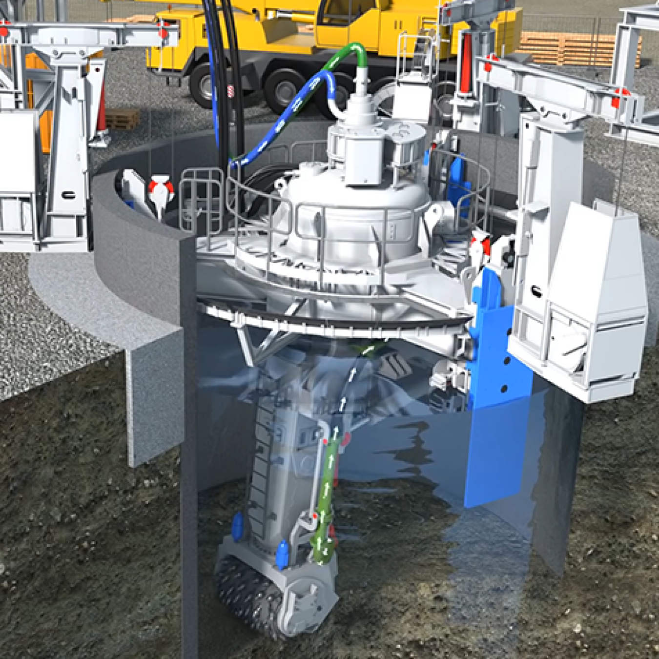 Illustration of Vertical Shaft Sinking Machine