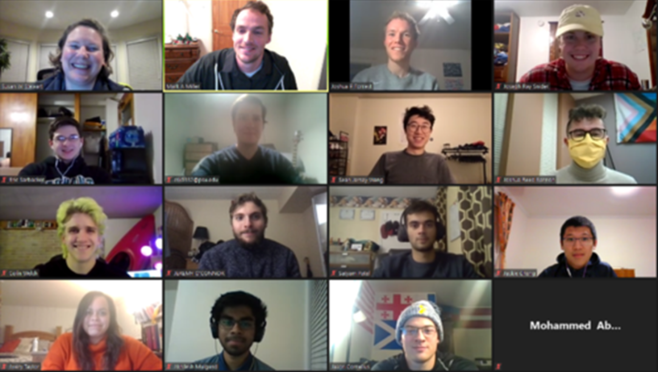 Screenshot from a virtual call during the U.S. Department of Energy's 2021 Wind Competition.