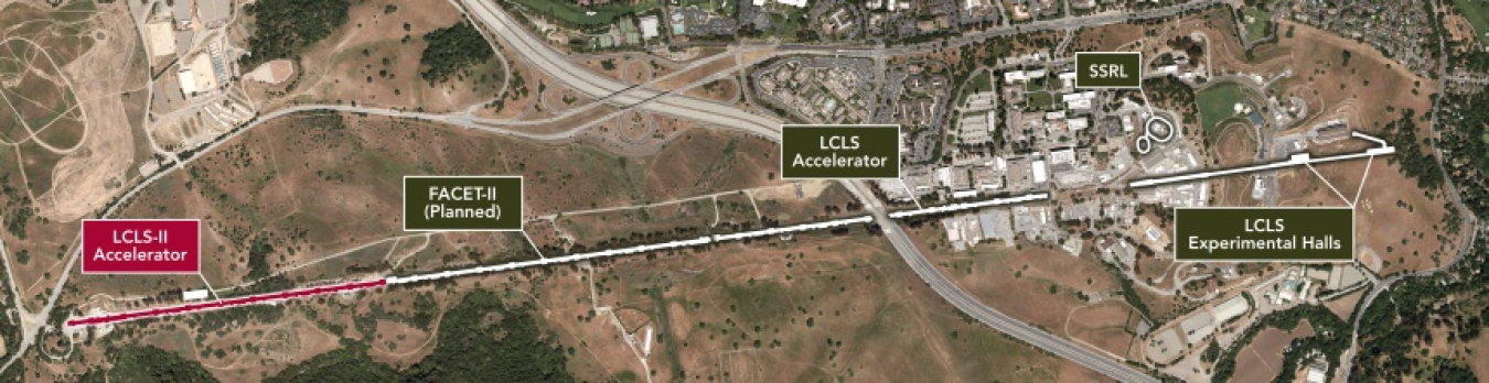 Aerial map of SLAC LCLS-II