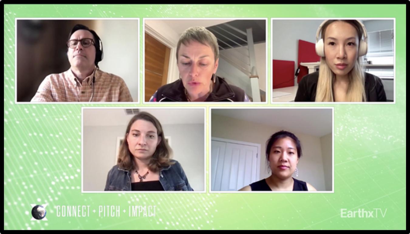 Screenshot of a virtual session, with five photos of participants.