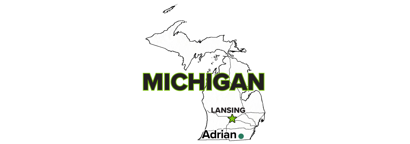 Adrian, Michigan, Site map.