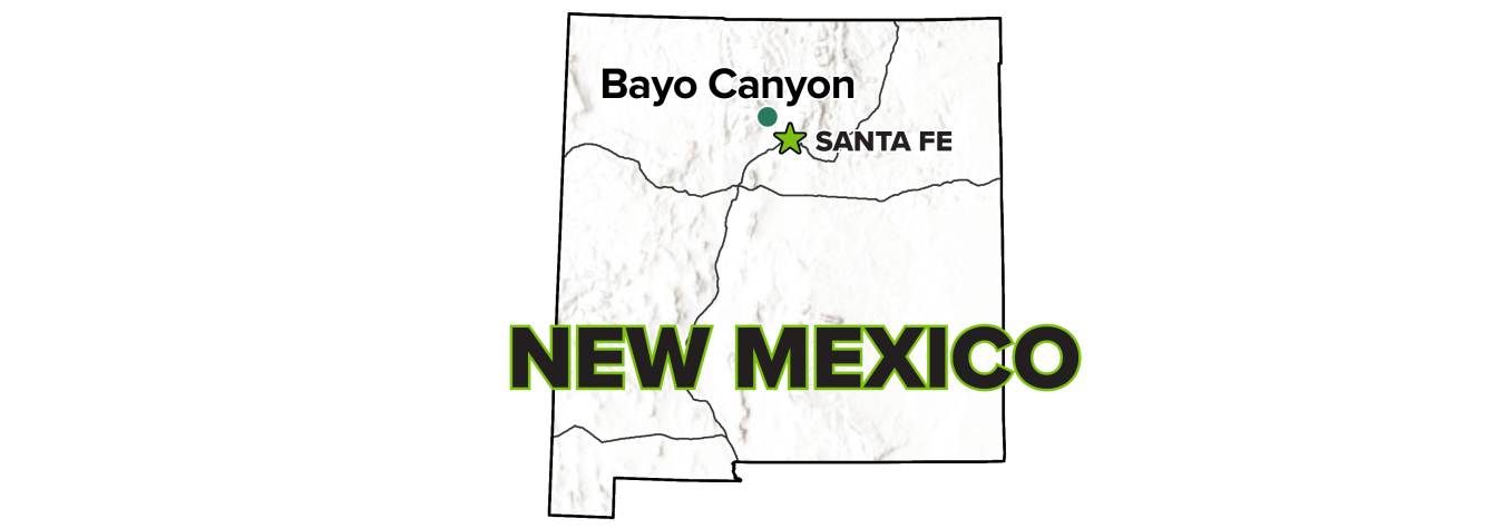 Bayo Canyon, New Mexico, FUSRAP Site map.