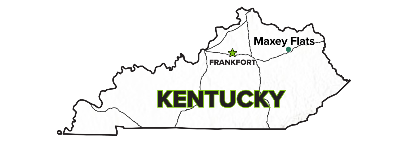 Maxey Flats, Kentucky, Disposal Site map.