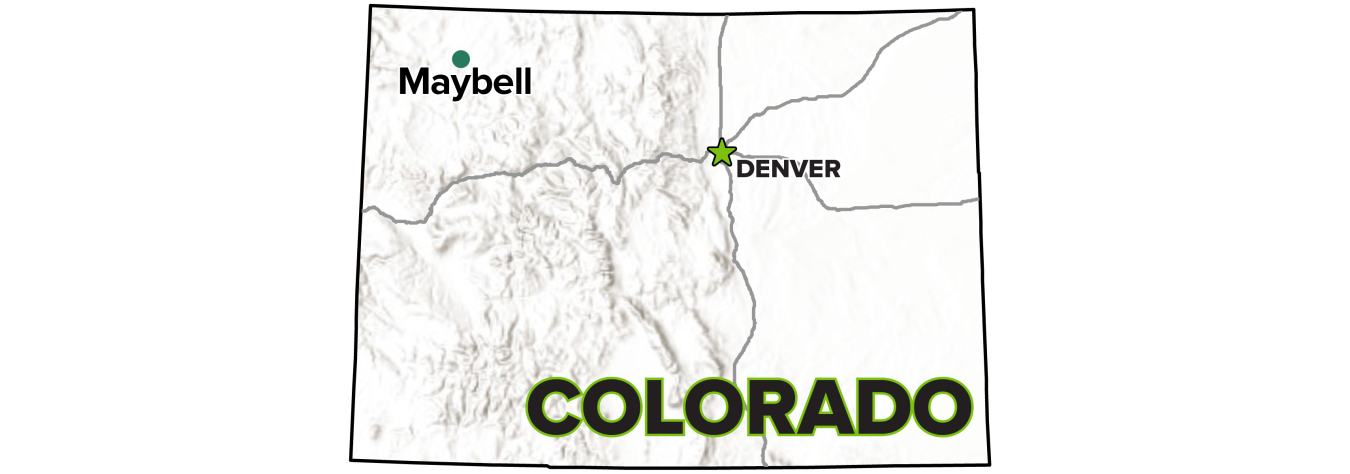 Maybell, Colorado, Disposal Site map.