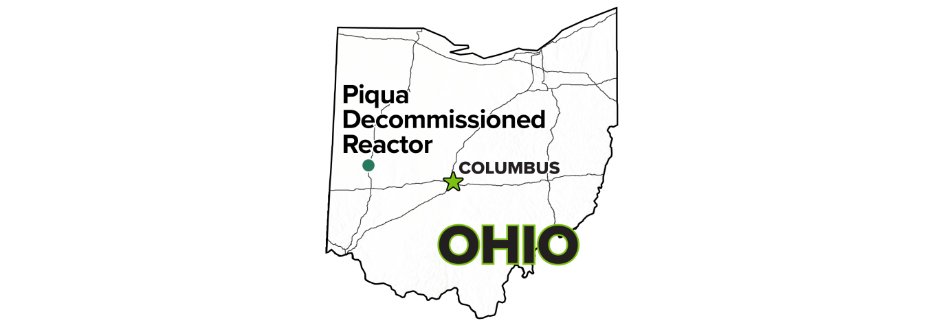 Piqua, Ohio, Decommissioned Reactor Site map.