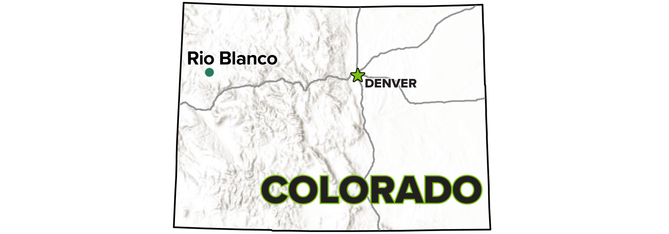 Rio Blanco, Colorado, Site map.