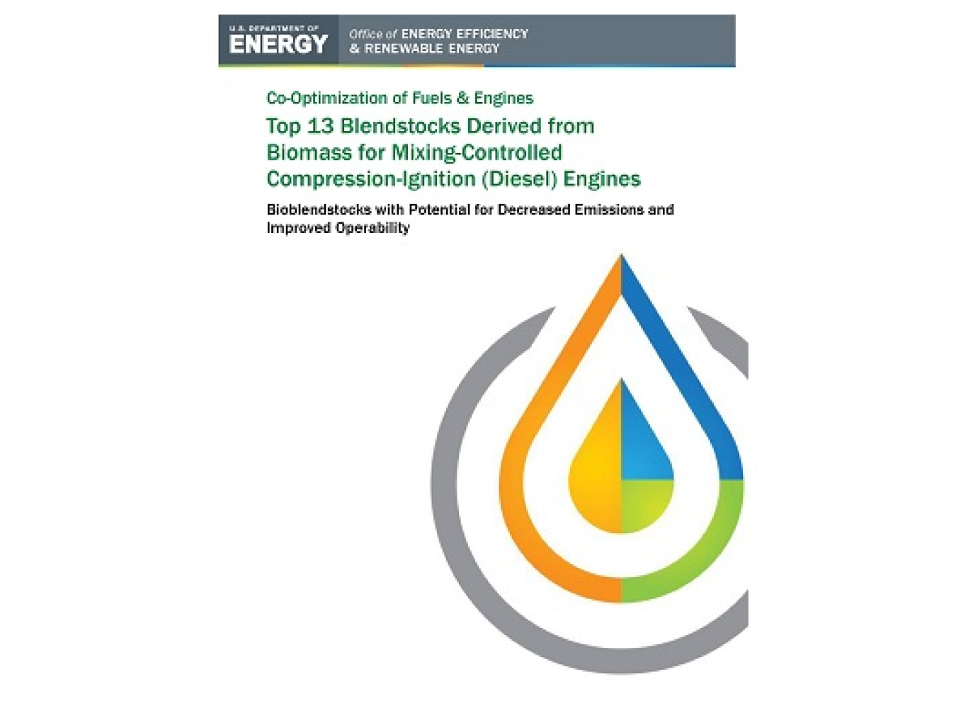 the cover page for the "Top 13 Blendstocks for MCCI Report"