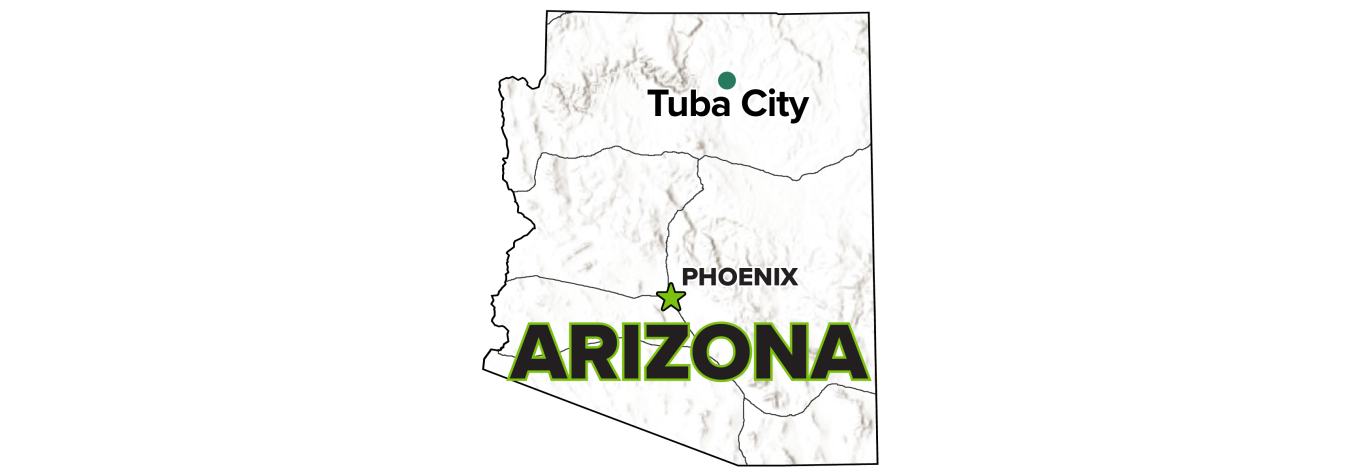 Tuba City, Arizona, Disposal Site map.