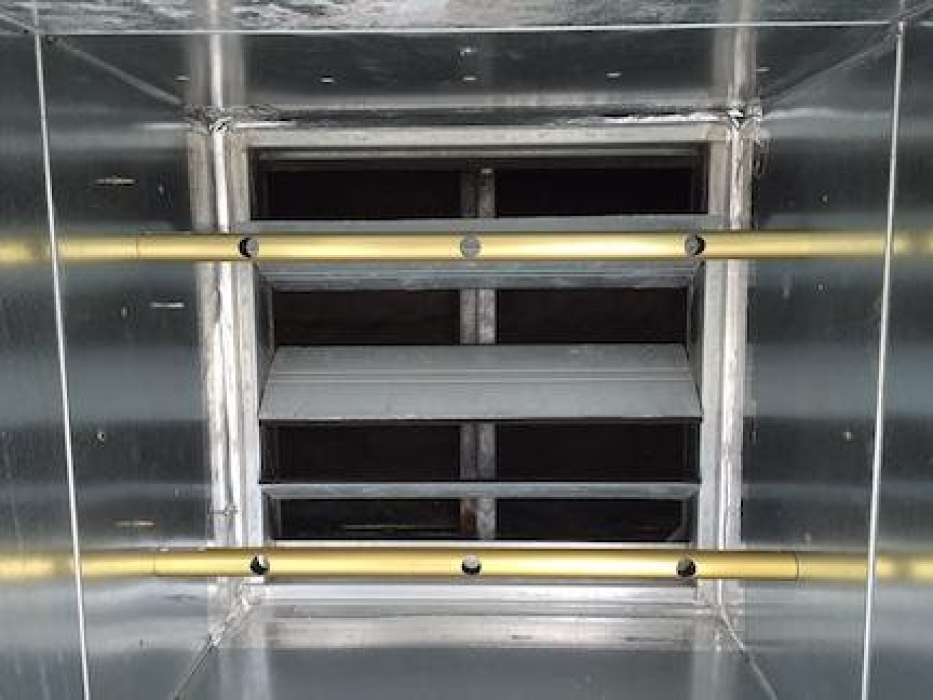 Inside an HVAC and duct system.