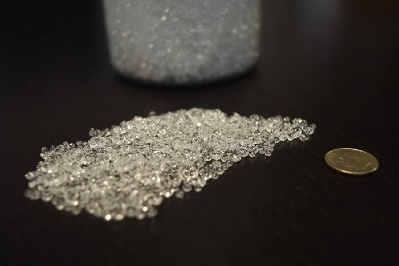 Glass frit like this will be used in the process of heating up the first melter inside the Low-Activity Waste Facility at the Hanford Site.