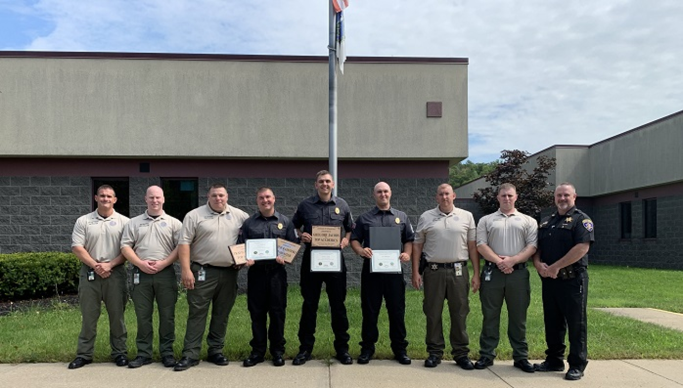 Travis Radomski, Gregory Jacobs, and Tage Soderlund are West Valley Demonstration Project (WVDP) security police officers (SPO) who recently completed basic security police officer training. 