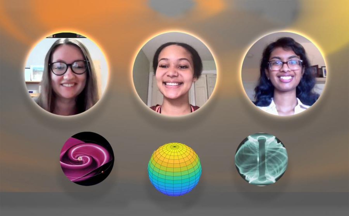 PPPL SULI interns, from left: Jenniffer Profitt, Samantha O'Sullivan, and Sreya Vangara.