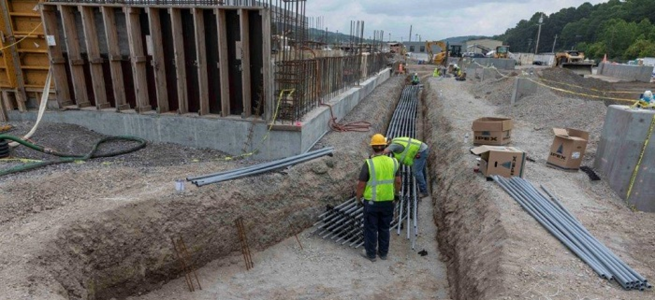 Construction is ongoing on the Mercury Treatment Facility at the Y-12 National Security Complex. The facility, set to be operational in 2025, opens the door for large-scale mercury cleanup at the site.