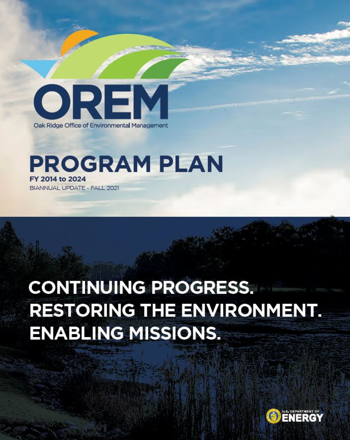 Cover of OREM's 10-year program plan
