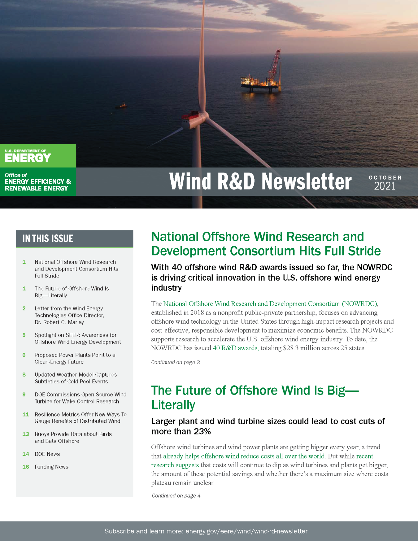 Cover of the Fall 2021 R&D Newsletter