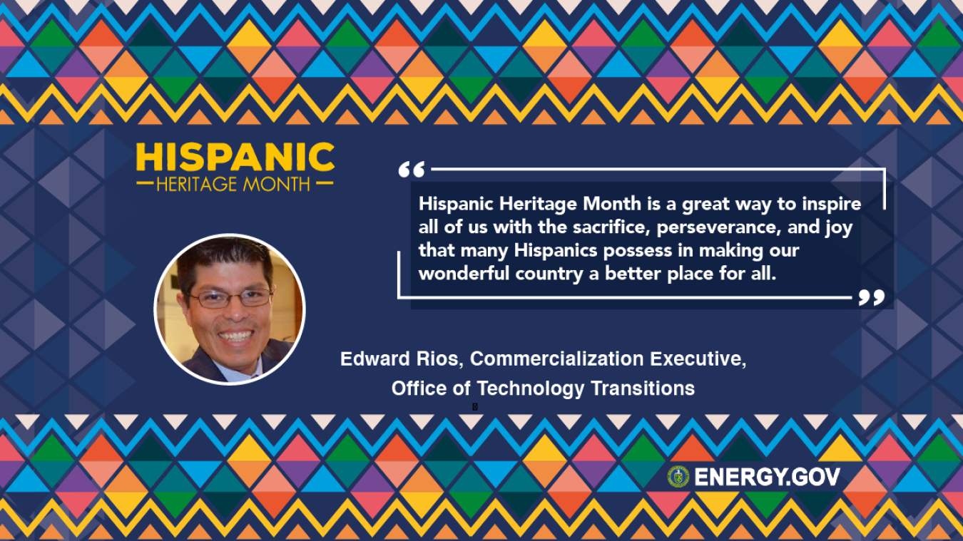 Edward Rios, Commercialization Executive, Office of Technology Transitions