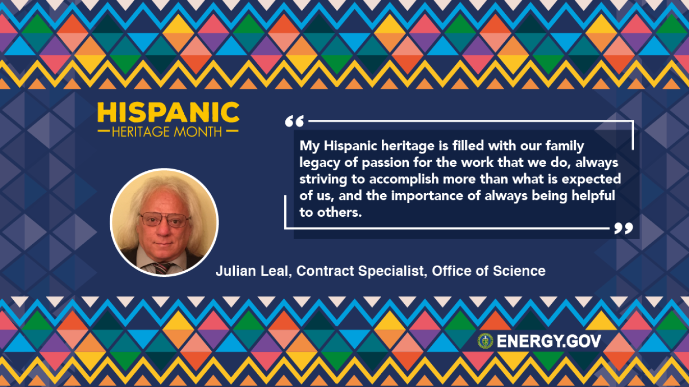 Julian Leal, Contract Specialist, Office of Science