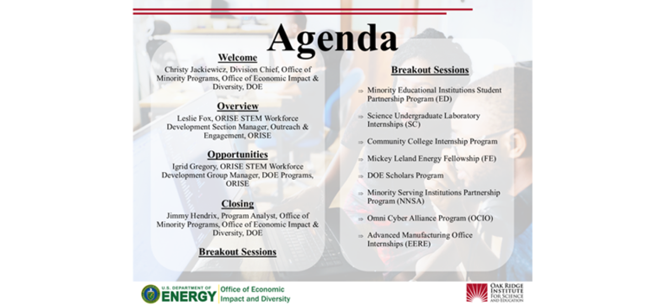 Education Technical Assistance Webinar Agenda