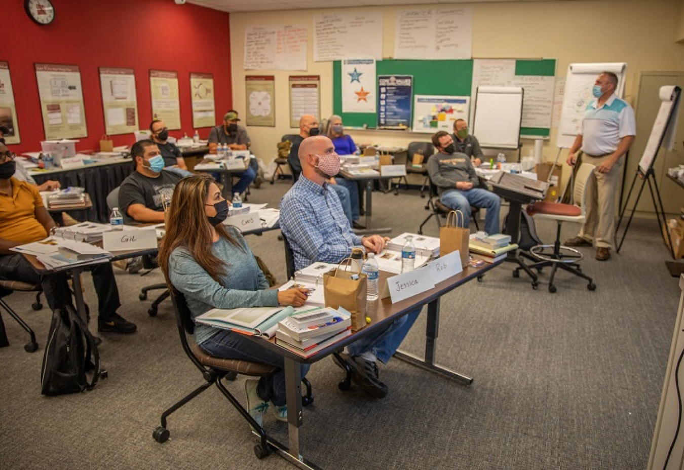 Waste Isolation Pilot Plant employees take part in a classroom session at the four-week WIPP Leadership Academy. Since 2015, the academy has graduated about 450 participants.