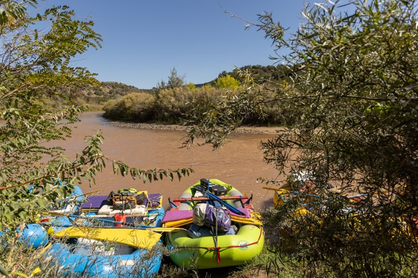 Newport News Nuclear BWXT-Los Alamos environmental professionals recently rafted a section of the drought-stricken Rio Grande in White Rock Canyon to collect samples that assess whether historical Los Alamos National Laboratory operations impact water quality.