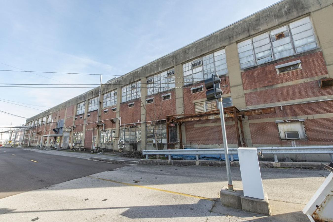 A street view of Beta-1. The facility was built in 1944 to perform uranium enrichment during the Manhattan Project. 