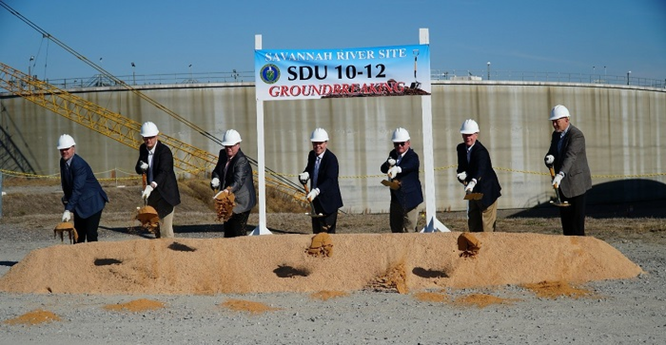 A ceremonial groundbreaking for Saltstone Disposal Units (SDUs) 10, 11, and 12 was held Dec. 2.