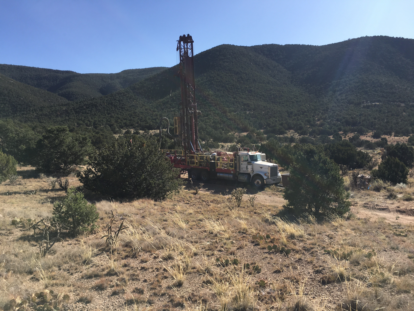 October 2019 installation of a groundwater monitoring well at the Burn Site Groundwater Area of Concern to delineate the extent of nitrate contamination.