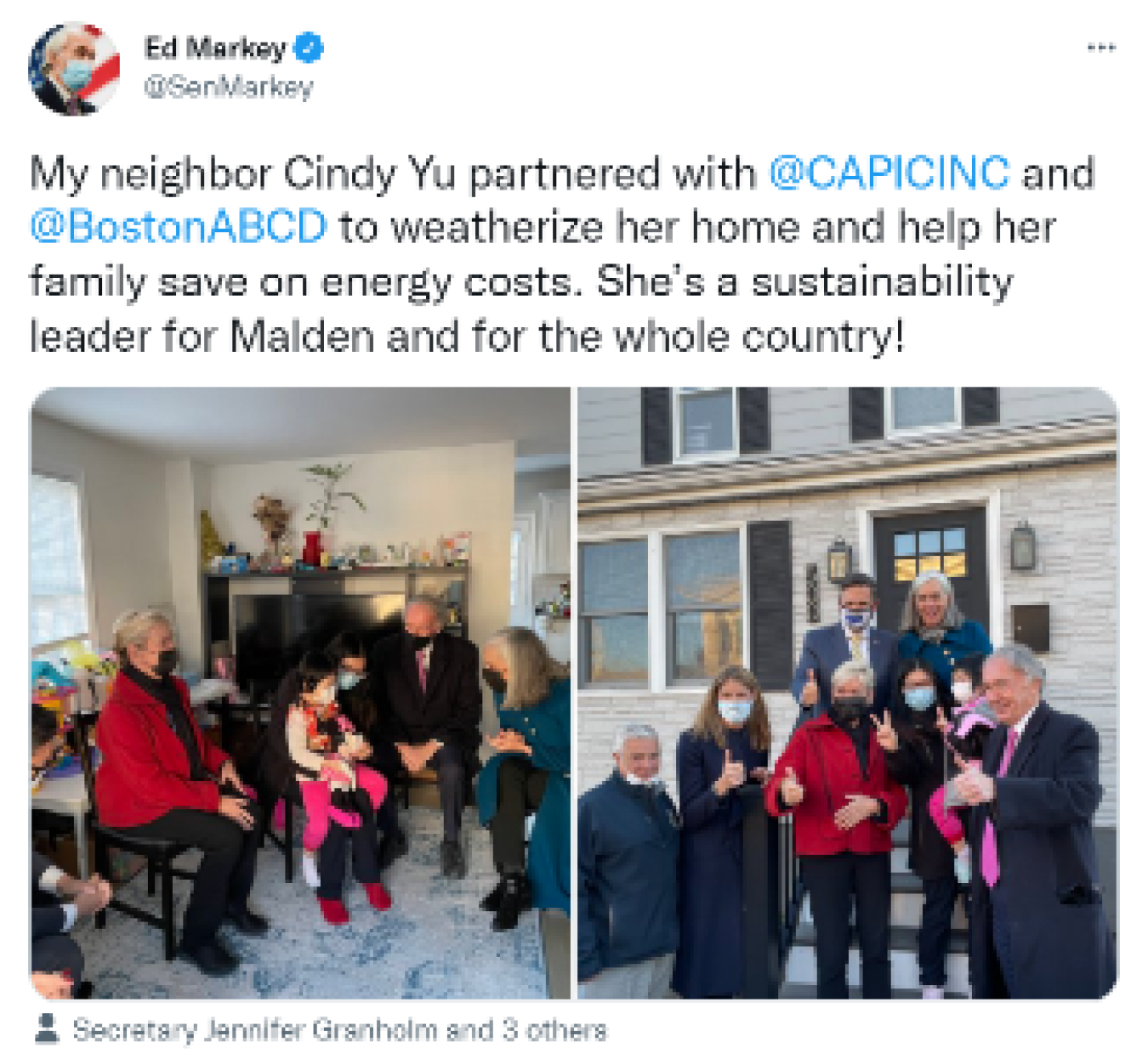 Senator Ed Markey Tweet 2