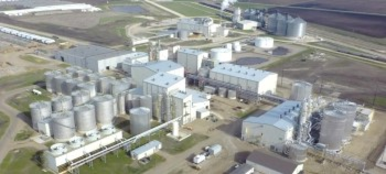 Aerial view of POET-DSM’s Project LIBERTY biorefinery in Emmetsburg, Iowa.