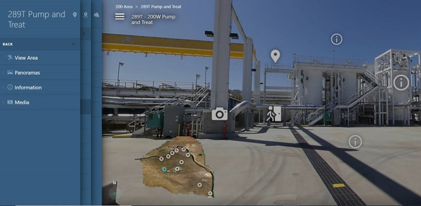 The new Hanford Site virtual tours webpage gives viewers panoramic images of multiple locations of cleanup efforts.