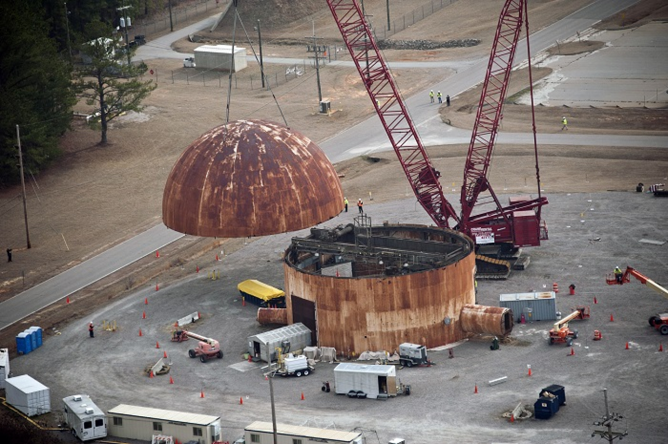 In past years, EM used in situ decommissioning for the U Canyon at the Hanford Site; two facilities at the Idaho National Laboratory Site; and the P and R reactors and Heavy Water Components Test Reactor, pictured here, at the Savannah River Site.