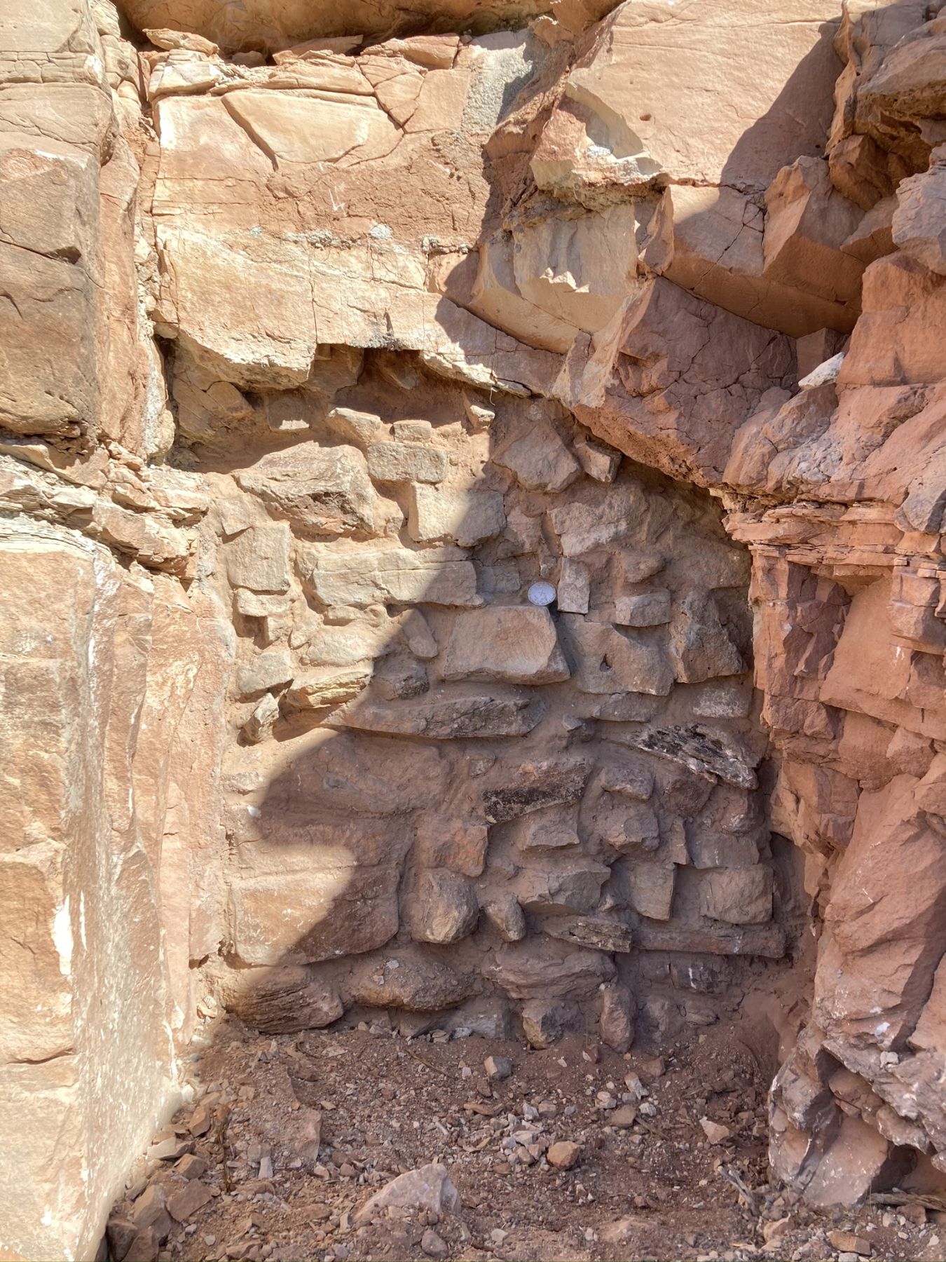 An Audit entrance secured using natural stone during the 2020 Long Park safeguard project in Colorado. 