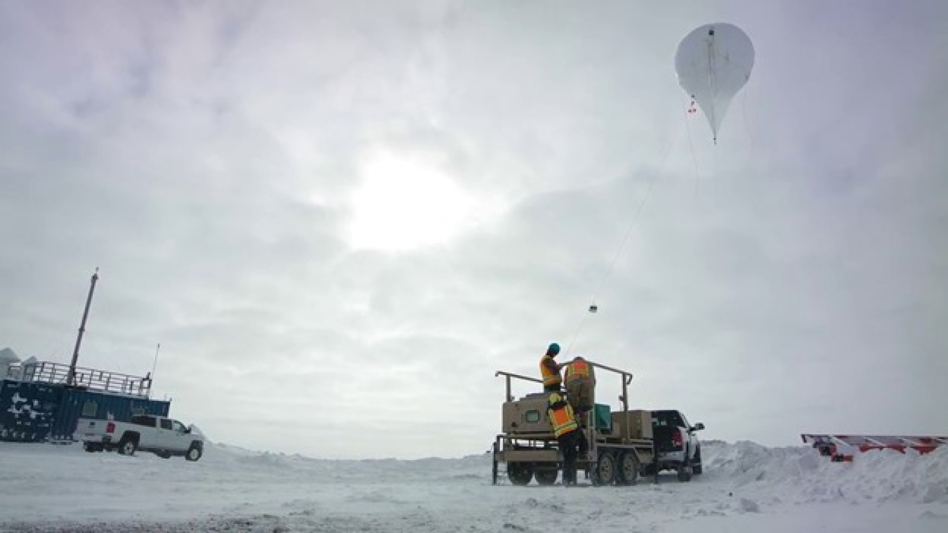 DOE atmospheric scientists regularly fly tethered balloons out of Oliktok Point, the northernmost point of Alaska’s Prudhoe Bay.