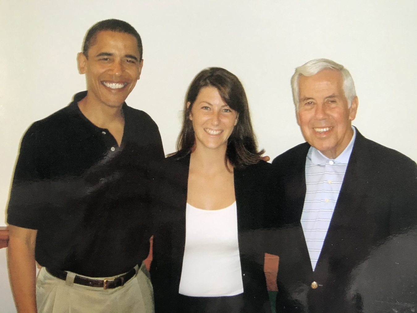 Former President Obama, Jennifer Smith, and former Sen. Lugar.